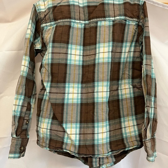 Boys Rock Plaid Button Down Shirt - Red, Green, Blue - Picture 3 of 16